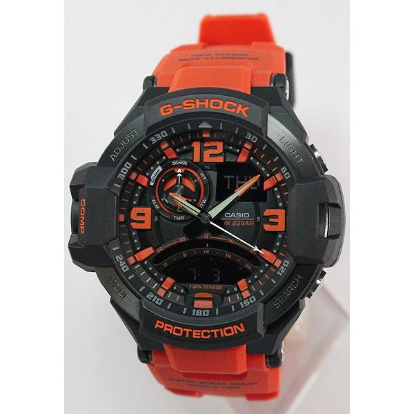 G-SHOCK GA-1000オレンジ 美品！　値下げ！ G-SHOCK Gショック CASIO カシオ メンズ 腕時計 SKYCOCPIT