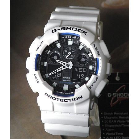 G-SHOCK Gショック ジーショック Gショック Standard BASIC ホワイト 白 腕時計 GA-100B-7A BIG CASE アナログ アナデジ 逆輸入｜tokeiten｜04