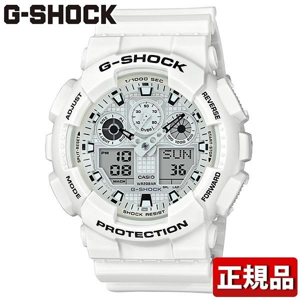 CASIO G-SHOCK ホワイト デジタル 腕時計 本体 G-SHOCK Gショック CASIO カシオ GA-100MW-7AJF Marine White マリン