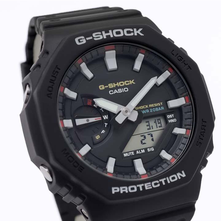 Gショック ジーショック G-SHOCK カシオーク BASIC ga2100 カーボン 薄い 軽い GA-2100RL-1A ブラック 黒 メンズ 腕時計 防水 アナログ アナデジ CASIO カシオ | G-SHOCK | 04