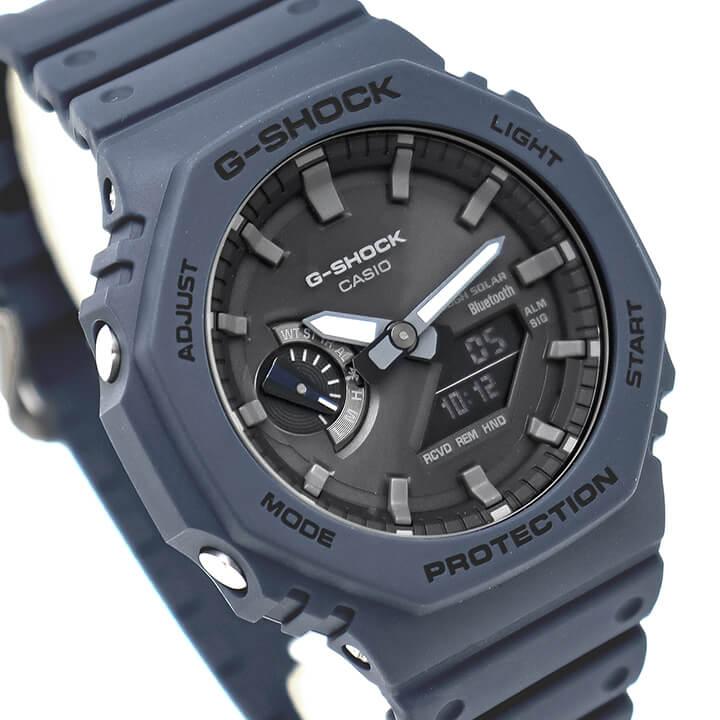 カシオ Gショック ジーショック CASIO G-SHOCK メンズ GA-B2100-2A 腕時計 カシオーク 八角形 タフソーラー Bluetooth アナデジ ネイビー 逆輸入｜tokeiten｜04