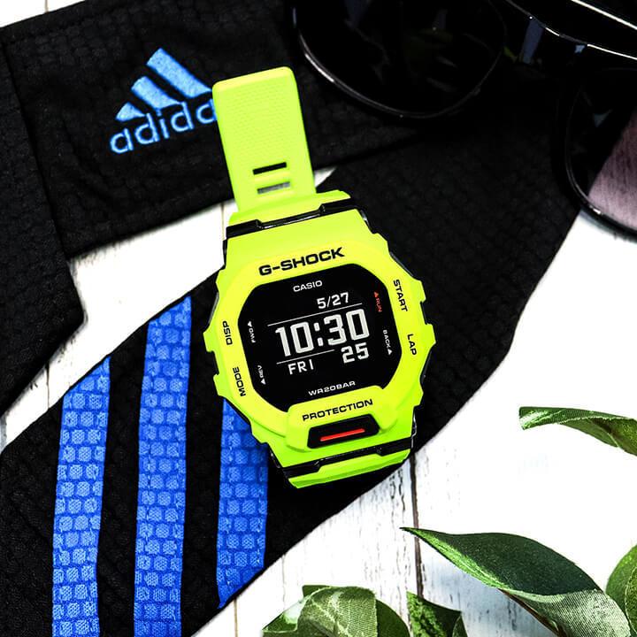 CASIO G-SHOCK カシオ Gショック ジーショック ジースクワッド GBD-200-9 Bluetooth モバイルリンク ランニングウォッチ デジタル ライムイエロー 腕時計 時計｜tokeiten｜08