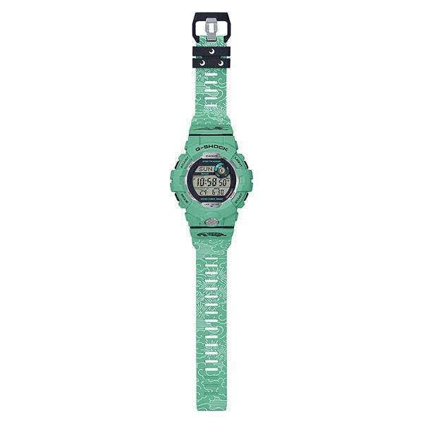 G-SHOCK Gショック CASIO カシオ GBD-800SLG-3JR 七福神 福禄寿モデル モバイルリンク機能 メンズ 腕時計 国内正規品 黒 ブラック 緑 グリーン ウレタン｜tokeiten｜03