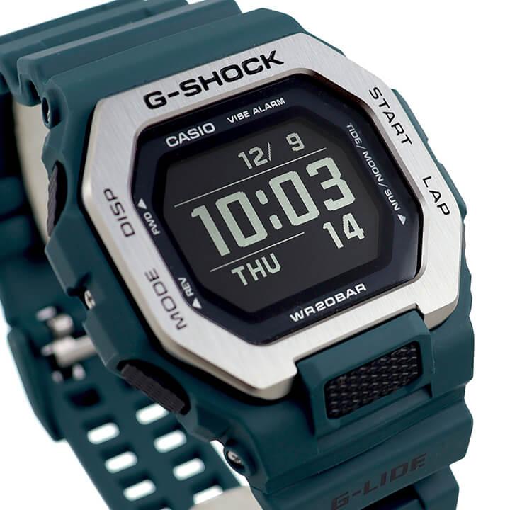 CASIO G-SHOCK カシオ Gショック ジーショック G-LIDE GBX-100-2 Bluetooth カレンダー 銀 黒 ブルーグリーン 海外モデル 腕時計 時計 40代 50代｜tokeiten｜04