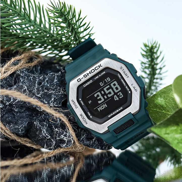 CASIO G-SHOCK カシオ Gショック ジーショック G-LIDE GBX-100-2 Bluetooth カレンダー 銀 黒 ブルーグリーン 海外モデル 腕時計 時計 40代 50代｜tokeiten｜09