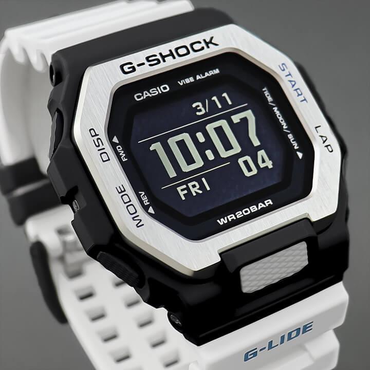 CASIO G-SHOCK カシオ Gショック ジーショック ジーライド G-LIDE GBX-100-7 Bluetooth 防水 デジタル 白 ホワイト 黒 ブラック メンズ｜tokeiten｜04