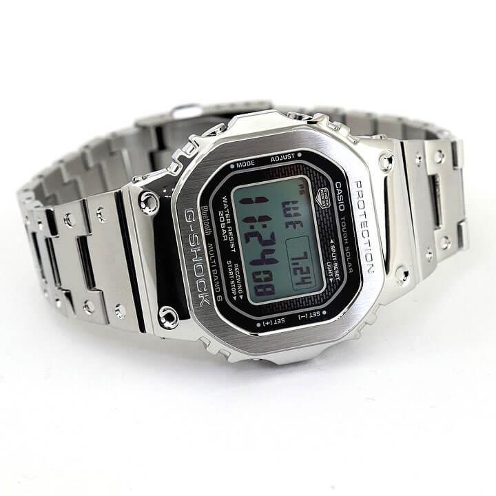 BOX訳あり G-SHOCK Gショック CASIO カシオ ORIGIN 電波 タフソーラー デジタル メンズ 腕時計 銀 シルバー フルメタル GMW-B5000D-1 海外モデル｜tokeiten｜06