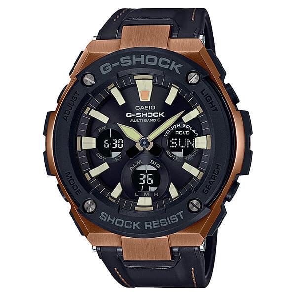 CASIO カシオ G-SHOCK ジーショック 電波ソーラー タフソーラー GST-W120L-1AJF 国内正規品 G-STEEL Gスチール メンズ 腕時計 ウォッチ 革バンド レザー｜tokeiten｜02