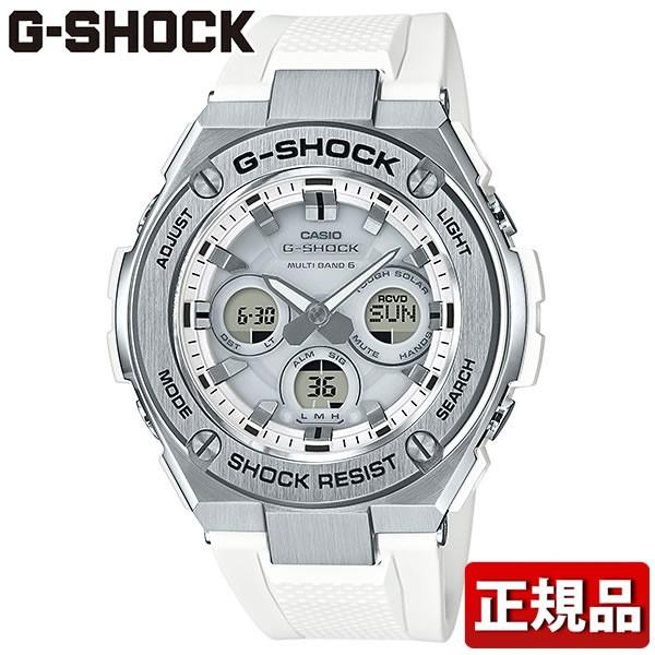 G-SHOCK Gショック CASIO カシオ 電波ソーラー タフソーラー GST-W310-7AJF G-STEEL Gスチール メンズ 腕時計 国内正規品 白 ホワイト 銀 シルバー ウレタン｜tokeiten