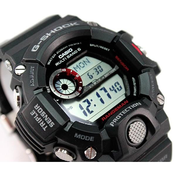 G-SHOCK Gショック カシオ トリプルセンサー RANGEMAN レンジマン 電波 ソーラー メンズ 腕時計 黒 ブラック GW-9400-1 海外モデル｜tokeiten｜04