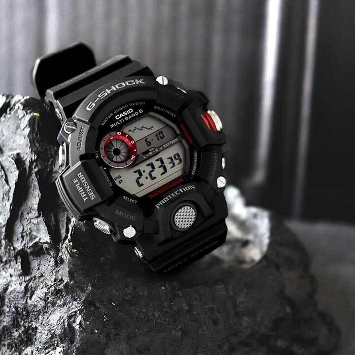 G-SHOCK Gショック カシオ トリプルセンサー RANGEMAN レンジマン 電波 ソーラー メンズ 腕時計 黒 ブラック GW-9400-1  海外モデル