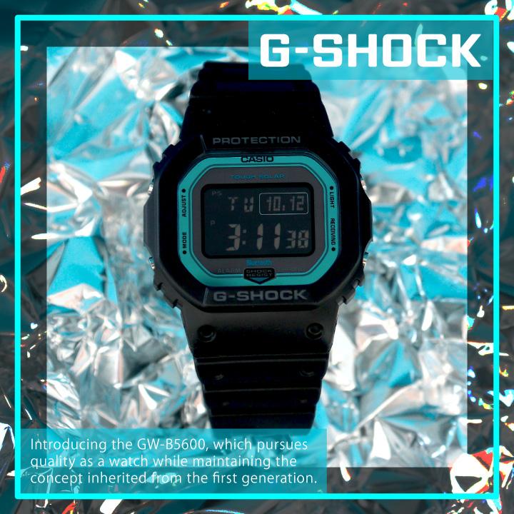 G-SHOCK Gショック CASIO カシオ タフソーラー 電波 GW-B5600-2 デジタル メンズ Bluetooth 四角 海外モデル 黒 ブラック 青 ブルー｜tokeiten｜07