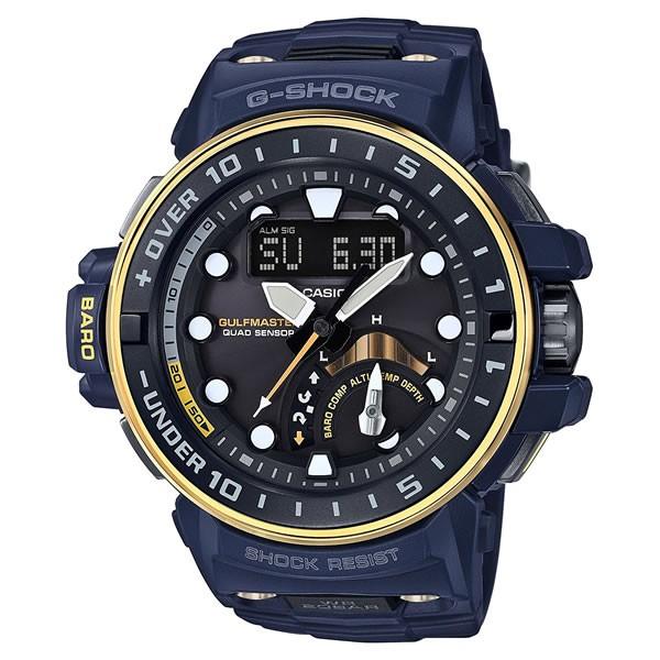 CASIO カシオ G-SHOCK Gショック GULFMASTER ガルフマスター Master in NAVY BLUE GWN-Q1000NV-2AJF メンズ 腕時計 タフソーラー 電波時計 アナログ 国内正規品｜tokeiten｜02