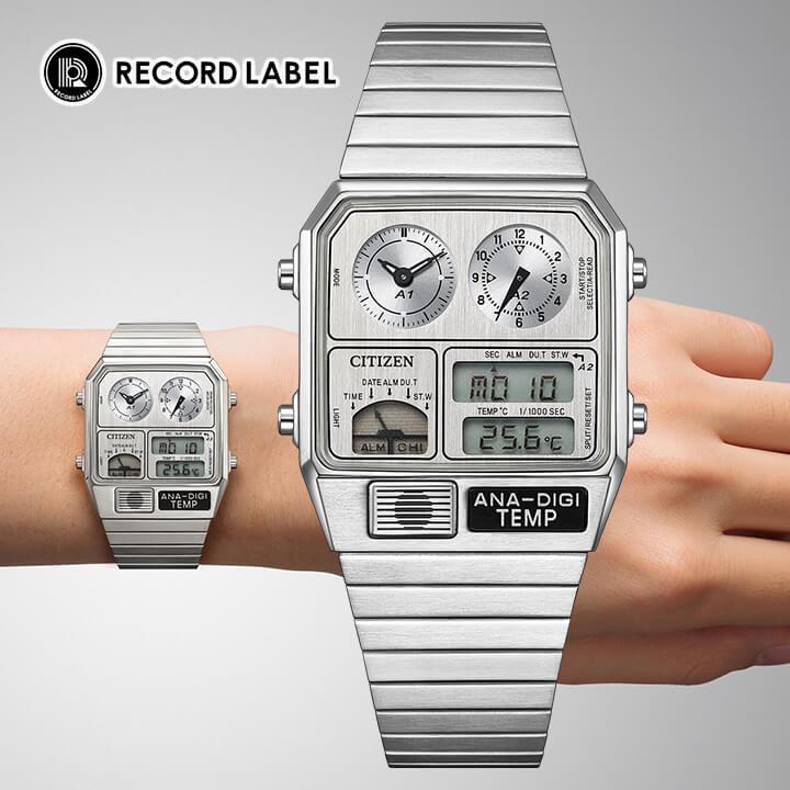 RECORD LABEL シチズン レコードレーベル 腕時計 Metallic ANA-DIGI