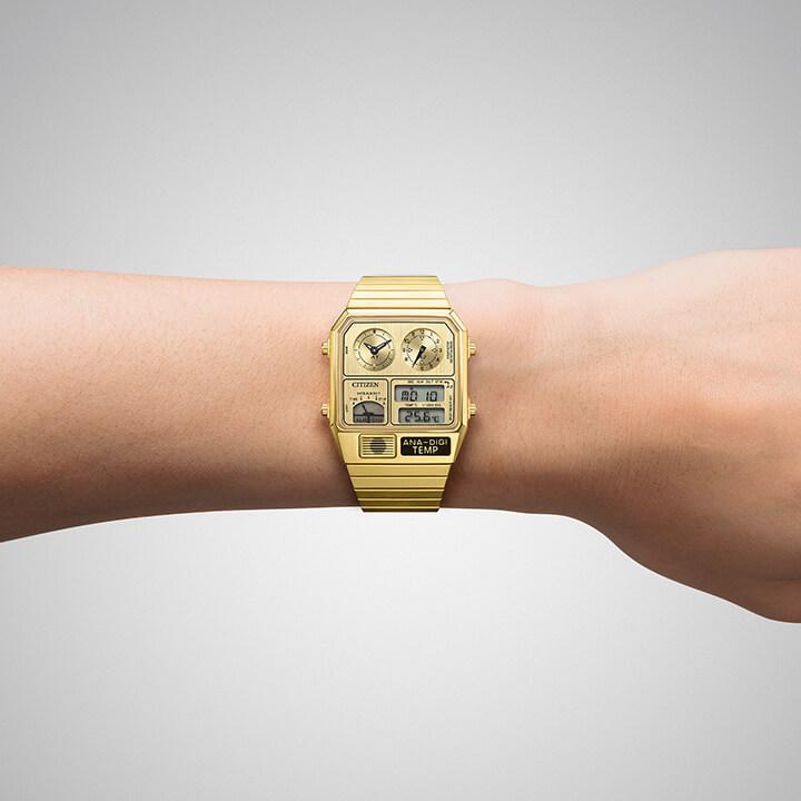 RECORD LABEL シチズン レコードレーベル 腕時計 Metallic ANA-DIGI