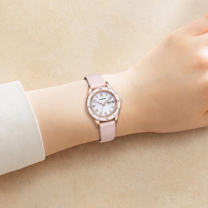 wicca（ウィッカ） シチズン ACTIVE LINE ソーラー アナログ ピンク