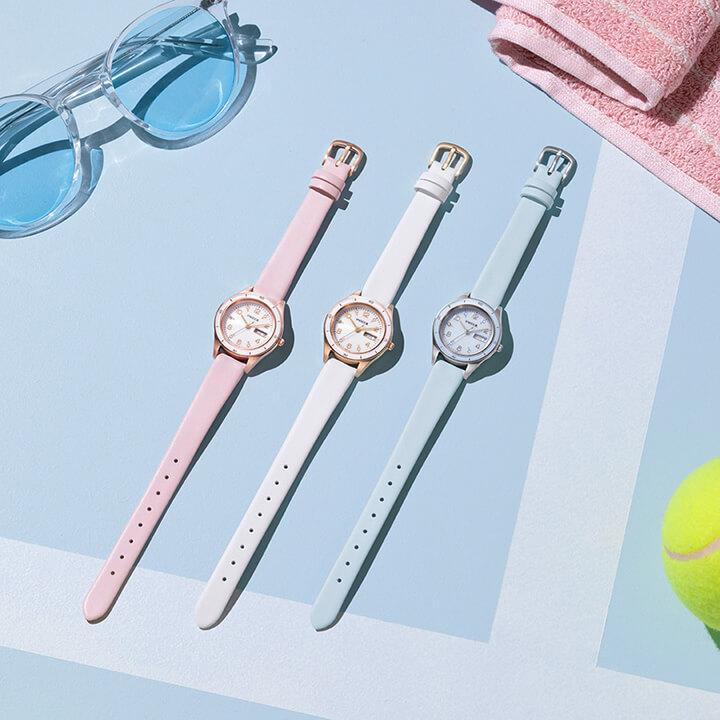 wicca（ウィッカ） シチズン ACTIVE LINE ソーラー アナログ ピンク