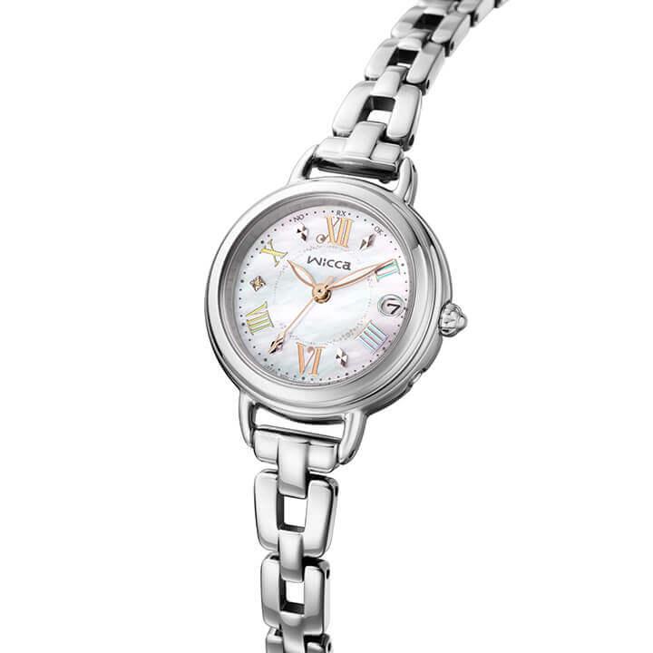 極美品　CITIZEN　シチズン　ウィッカ　シルバー　オーバル　ソーラー　腕時計 wicca（ウィッカ） シチズン ソーラー レディース 腕時計 手表