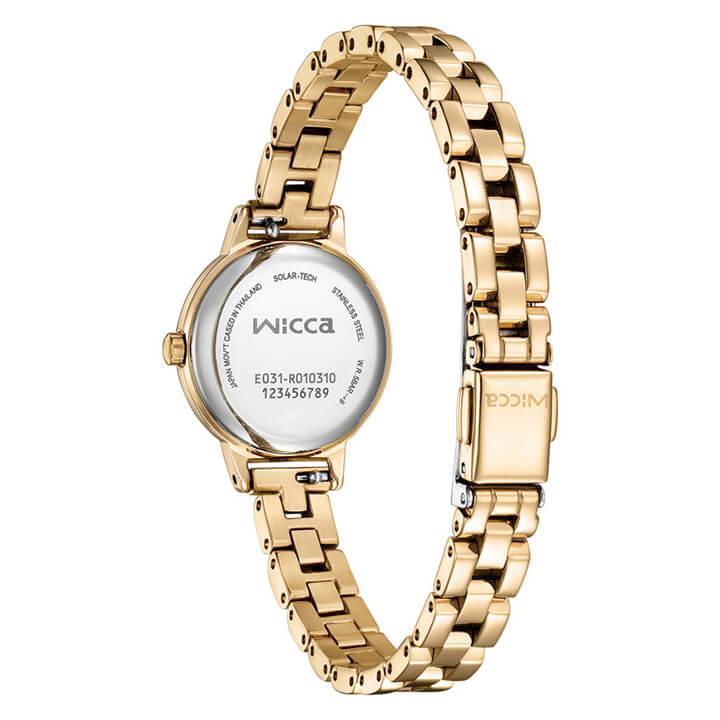 お値下げしました❣️Wicca ゴールド アナログ時計 ストーン付き wicca（ウィッカ）』ブランド誕生25周年、永遠の幸せを願う「花