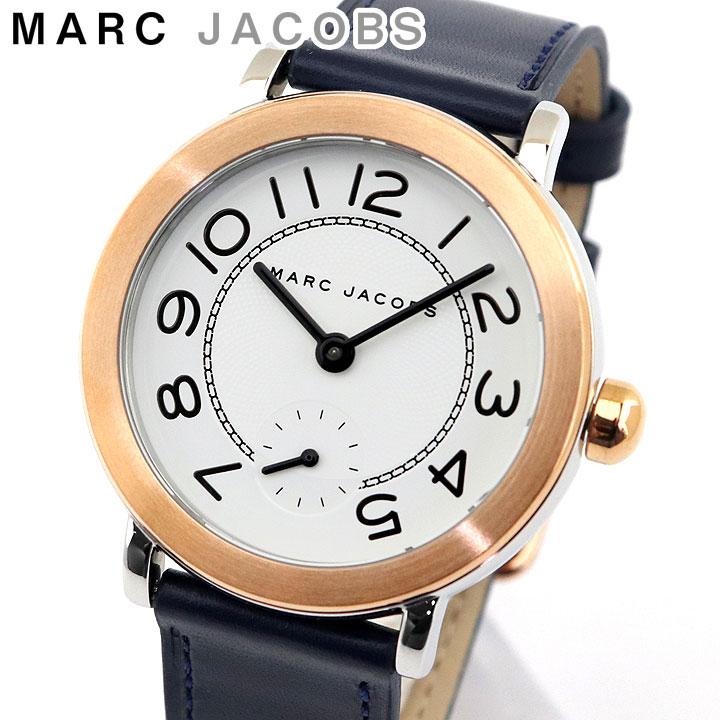 裏蓋訳あり MARC JACOBS マークジェイコブス MJ1602 海外モデル アナログ レディース 腕時計 ウォッチ ネイビー 白