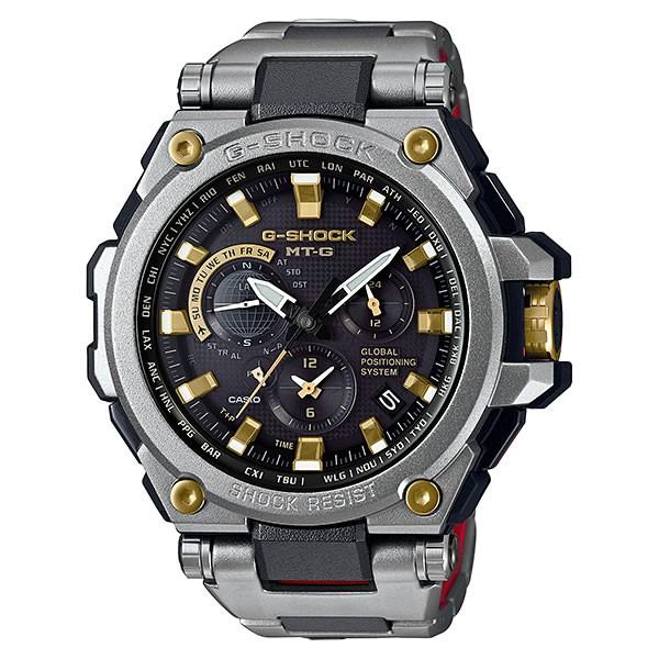 G-SHOCK Gショック CASIO GPS ハイブリット 電波 ソーラー MTG-G1000SG-1AJF アナログ メンズ 腕時計 国内正規品 黒 ブラック 金 ゴールド 銀 シルバー メタル｜tokeiten｜02