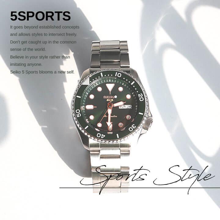 お取り寄せ 5SPORTS ファイブスポーツ SEIKO セイコー 自動巻 流通限定モデル Sports Style メンズ 腕時計 グリーン シルバー SBSA013 国内正規品｜tokeiten｜08