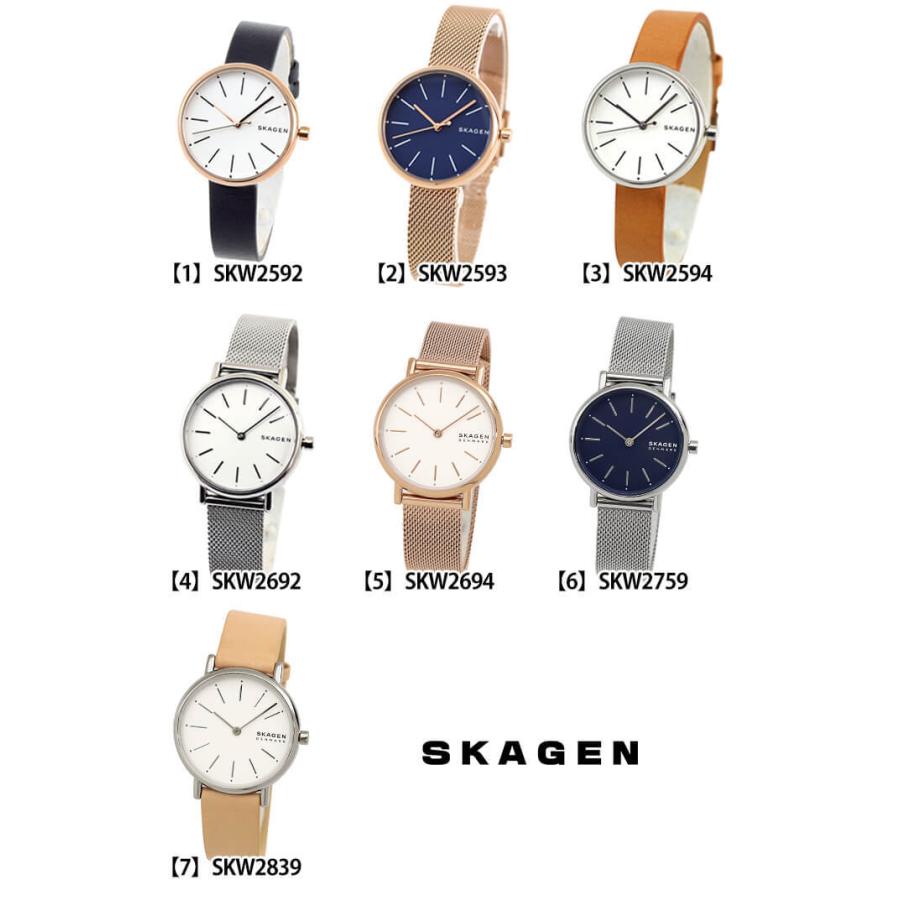 SKAGEN（スカーゲン） レディース 腕時計 レザー メッシュ ネイビー