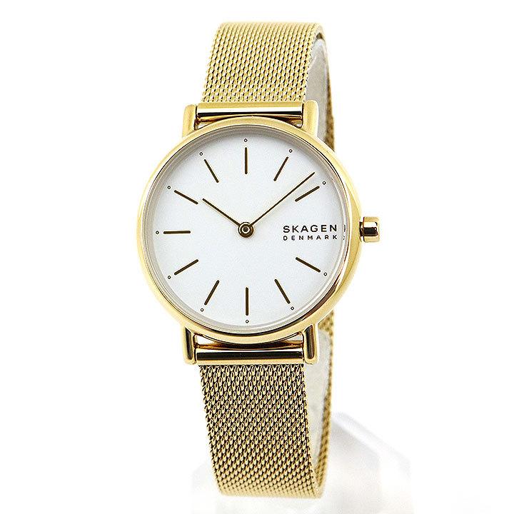 Skagen スカーゲン Signatur シグネチャー メッシュベルト ミラネーゼ アナログ シンプル 軽い レディース 腕時計 白 ホワイト 金 ゴールド Skw2693 海外モデル 腕時計 メンズ アクセの加藤時計店 通販 Paypayモール