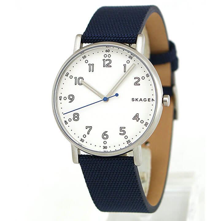ポイント最大8倍 Skagen スカーゲン Skw6356 Signatur シグネチャー メンズ 腕時計 海外モデル 白 ホワイト 青 ネイビー 革 ベルト レザー ナイロン 腕時計 メンズ アクセの加藤時計店 通販 Paypayモール