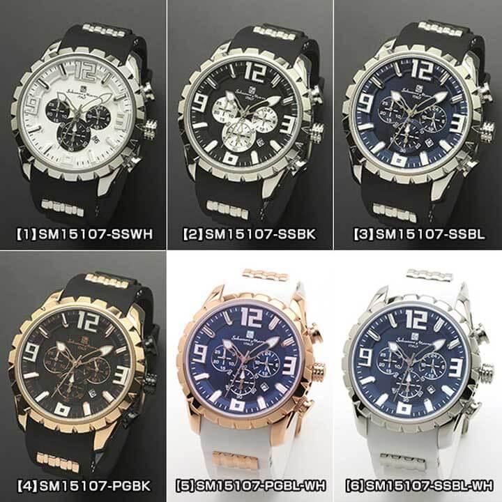 セール Salvatore Marra サルバトーレマーラ Sm メンズ 腕時計 ラバー バンド ブラック ホワイト ブルー グリーン ピンクゴールド シルバー 大きいサイズ 腕時計 メンズ アクセの加藤時計店 通販 Paypayモール