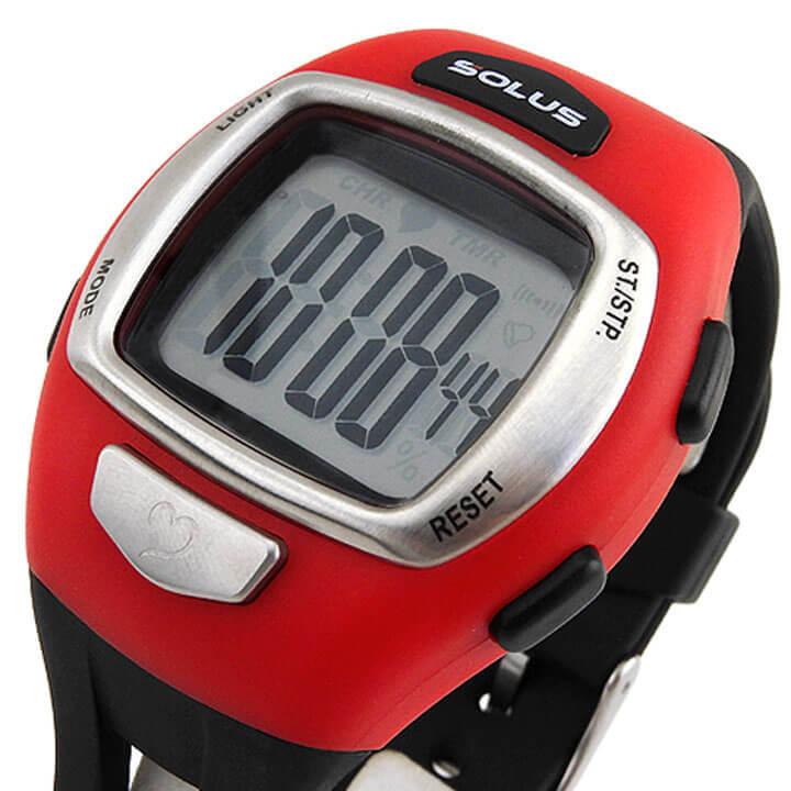 SOLUS ソーラス 01-930-007 国内正規品 デジタル メンズ 腕時計 黒 ブラック 赤 レッド ウレタン バンド ランニング スポーツ | SOLUS | 02