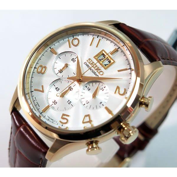ポイント最大6倍 SEIKO セイコー クロノグラフ メンズ 腕時計 ブラウン 