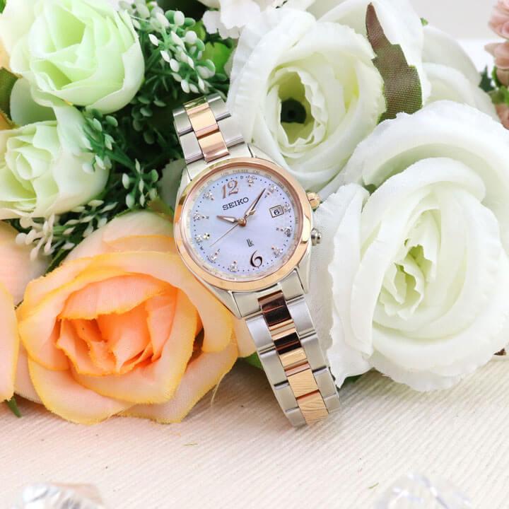 LUKIA エコーヒーカップ付 刻印無料 セイコー腕時計 レディース ルキア