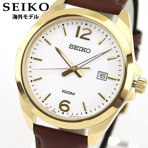 美品 SEIKO SUR216P1 ホワイト×ゴールド セイコー SEIKO（セイコー） 逆輸入 海外モデル SUR216P1 アナログ メンズ