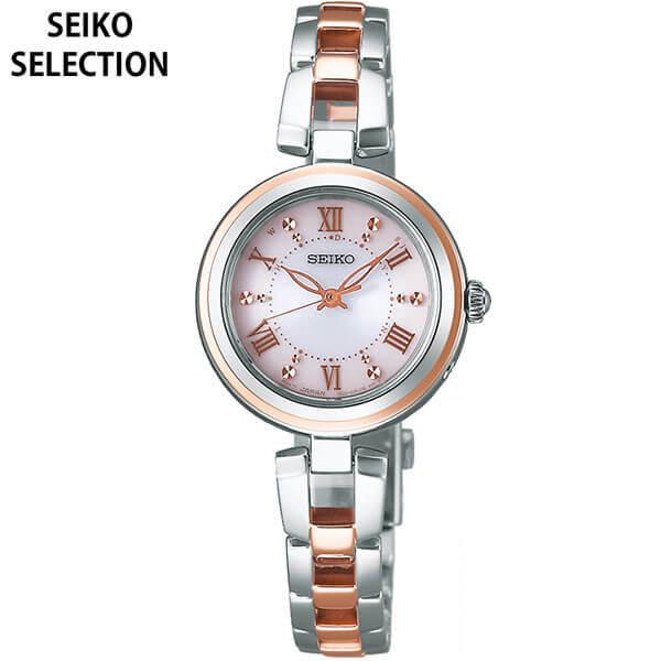 セイコーセレクション SEIKO セイコー 電波ソーラー SWFH090 レディース 腕時計 国内正規品 ピンク ピンクゴールド