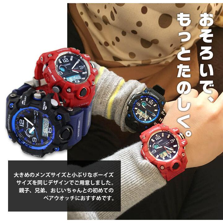 訳あり Tough GEAR タフギアー アナログ デジタル メンズ 腕時計 黒 ブラック 赤 レッド 青 ブルー ウレタン スポーツポイン | ブランド登録なし | 04