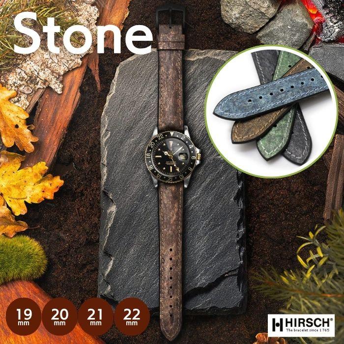 時計ベルト 19mm 20mm 21mm 22mm HIRSCH ヒルシュ STONE ストーン
