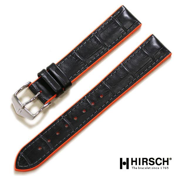 ヒルシュ アンディ 型押し×ラバー 時計ベルト 防水 耐水 交換 18mm