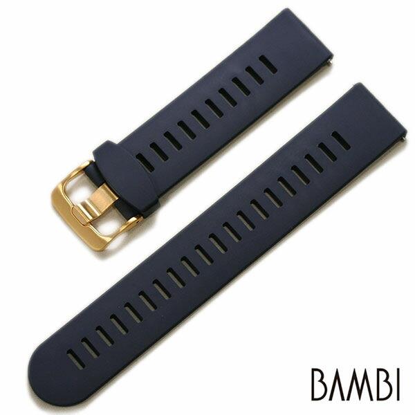 バンビ アルデバラン イエローゴールド 美錠 ウレタン 時計ベルト ワンタッチバネ棒付 20mm 22mm 交換 腕時計ベルト BGLG001 |  | 02