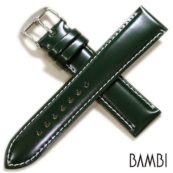 BAMBI（バンビ） 時計ベルト 16mm 18mm 20mm BAMBI コードバン 馬革 本