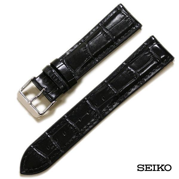 SEIKO セイコー 型押し 裏ラバー 牛革 ワンタッチバネ棒付 時計