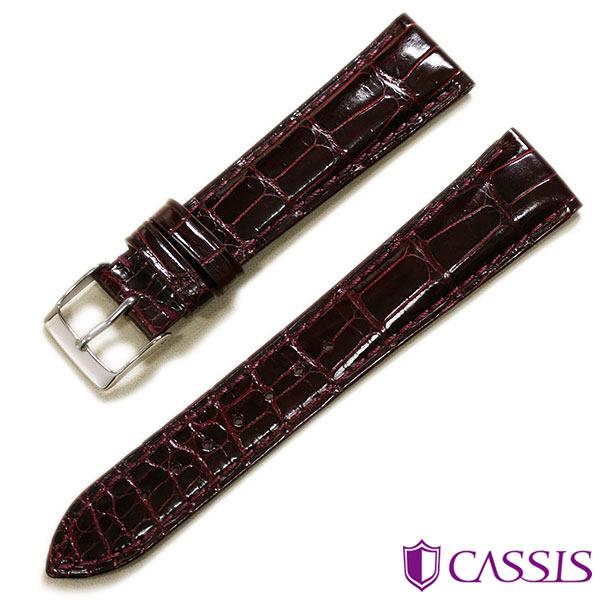 CASSIS 20ミリ グレー 時計バンド アドナラ カウチック CASSIS カシス アドナラカウチック シャイニー アリゲーター