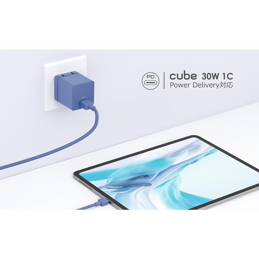 cube 30W 1C(ネイビーブルー)　D0081　充電器　iphone　Galaxy　Xperia　Android　iPad　ワイヤレスイヤホン　モバイルバッテリー | DIGIFORCE | 07