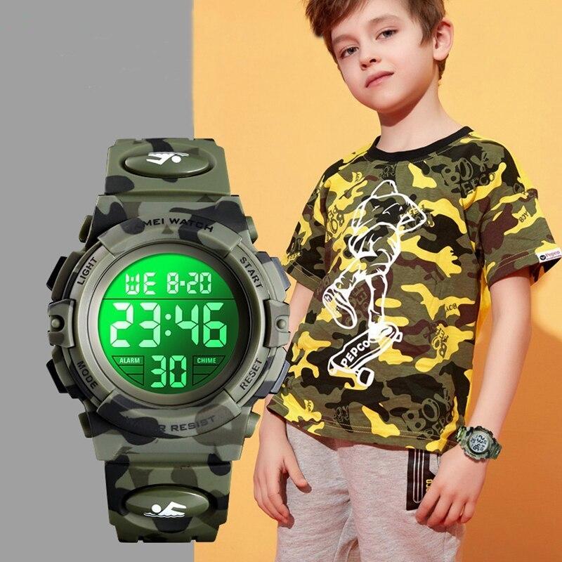 在庫処分 セール] 子供の防水日付時計 デジタル時計 LEDスポーツ腕時計 キッズ学生アラームミリタリーウォッチ|子供 |青  :ae1005003196985812--1005003196985812-0:ときてん - 通販 - Yahoo!ショッピング