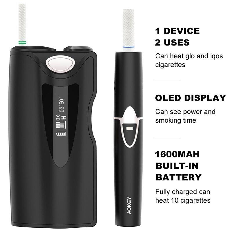 日本限定 IQOSおよびglo互換 スティックヒーター 電子タバコデバイス 1600mAh内蔵バッテリー OLEDディスプレイ付き|電子シガレットキット| 電子たばこ