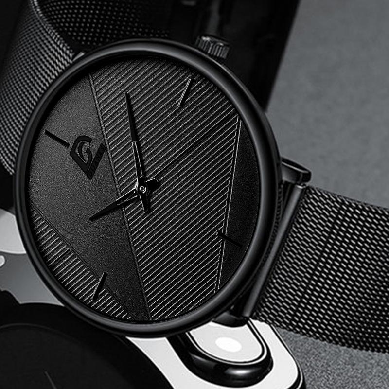 ファッション メンズビジネスブラックウォッチ 高級ステンレススチール 超薄型メッシュベルト クォーツメンズ 腕時計カジュアルクラシック 男性時計 ク Aet ときてん 通販 Yahoo ショッピング
