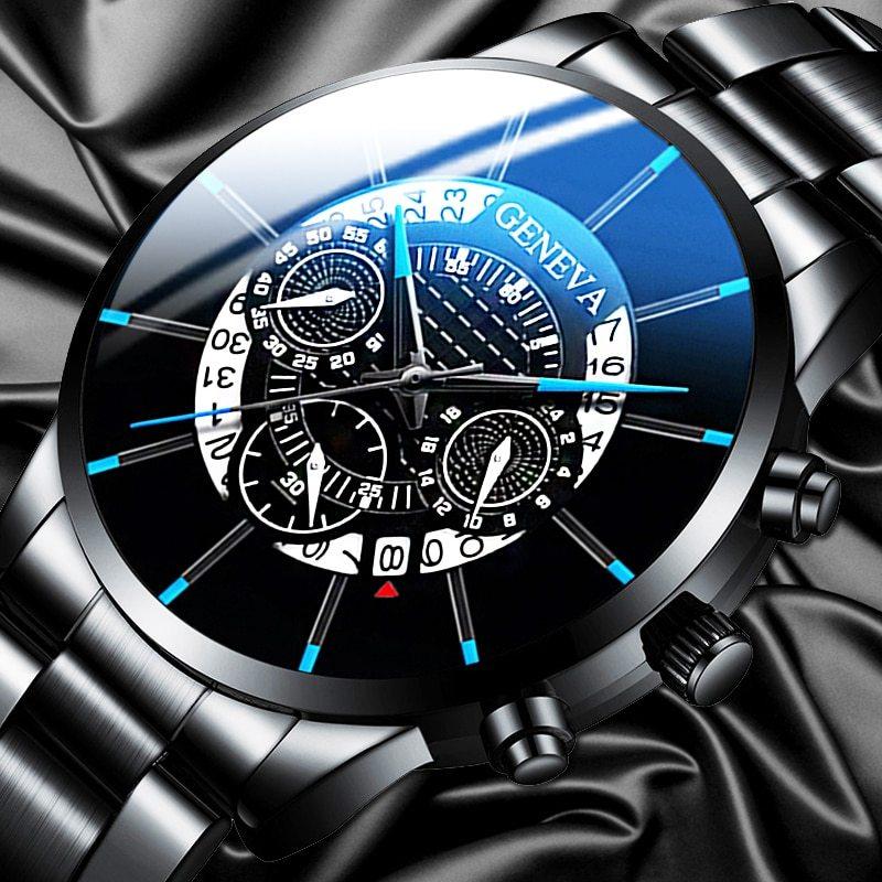 男性 ステンレス鋼 高級時計 カレンダークォーツ時計 メンズ腕時計 新作送料無料