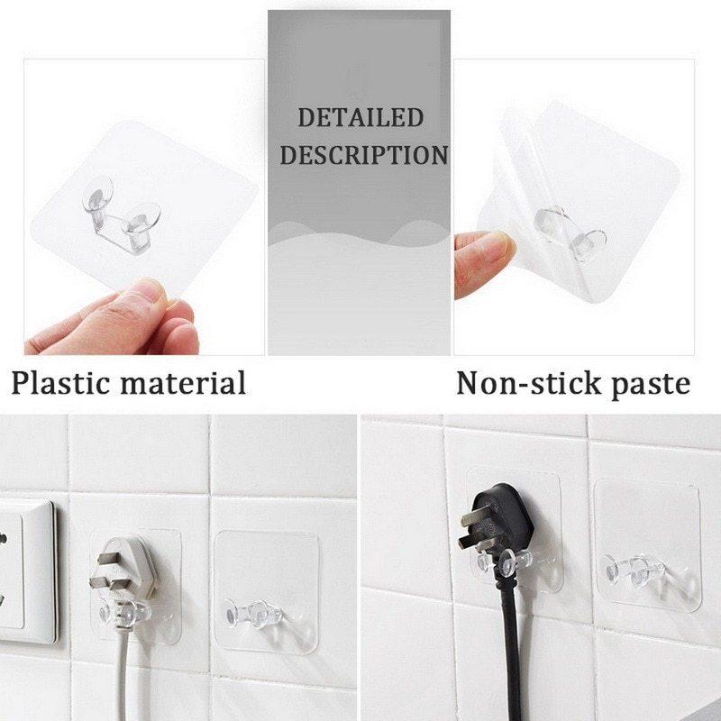 流行に 5 10pcs 壁収納フック パンチフリー 電源プラグソケットホルダー キッチンステルスフック 壁接着ハンガー バスルーム フック ハンガーラック バリエーション 5 Pcs ブロズ Www We Job Com