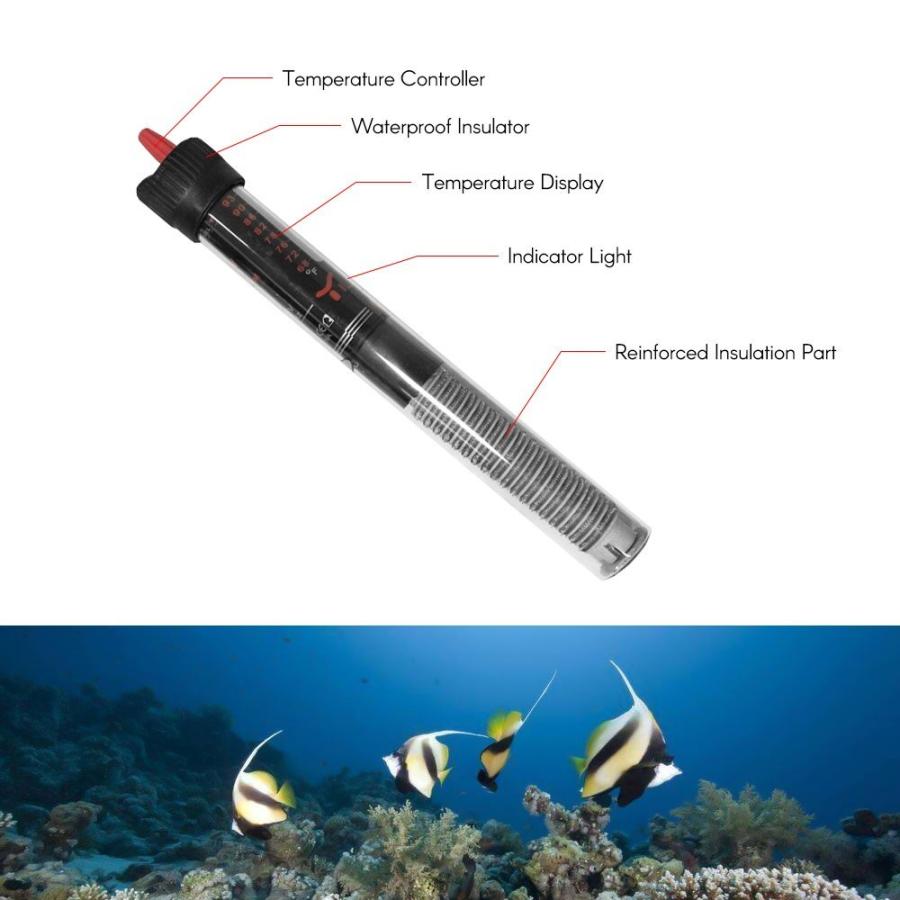 新作からsaleアイテム等お得な商品満載 30l 375lタートルタンク水族館ヒーター用の調整ノブ付きの調整可能な水槽加熱ロッド温度サーモスタット加熱ロッドプール 50w Shipsctc Org