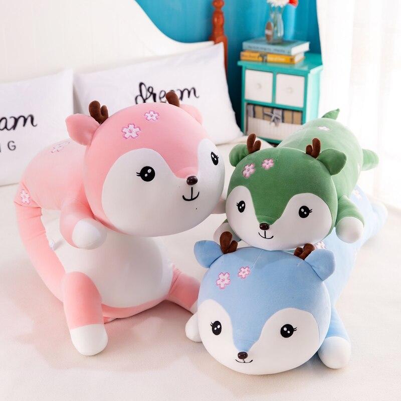 かわいいぬいぐるみ 鹿 誕生日クリスマスプレゼント1個 ぬいぐるみ 柔らかいクッション ニホンジカ 長い体 その他おもちゃ 超安い品質 Themtransit Com